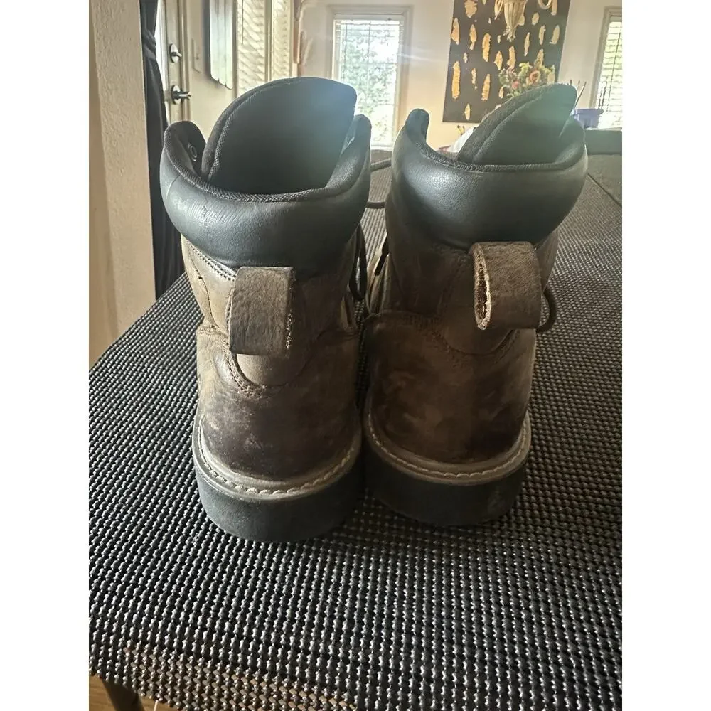 Wolverine Mens 12M Waterproof Work Boots Safety Toe Brown Leather ASTM